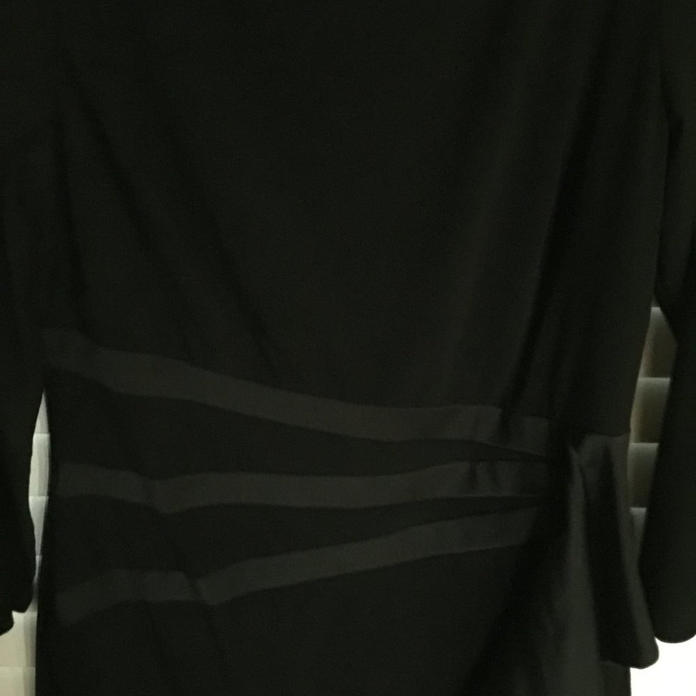 NEW BLACK CHAPS RUFFLE COCKTAIL DRESS M - Picture 4 of 16